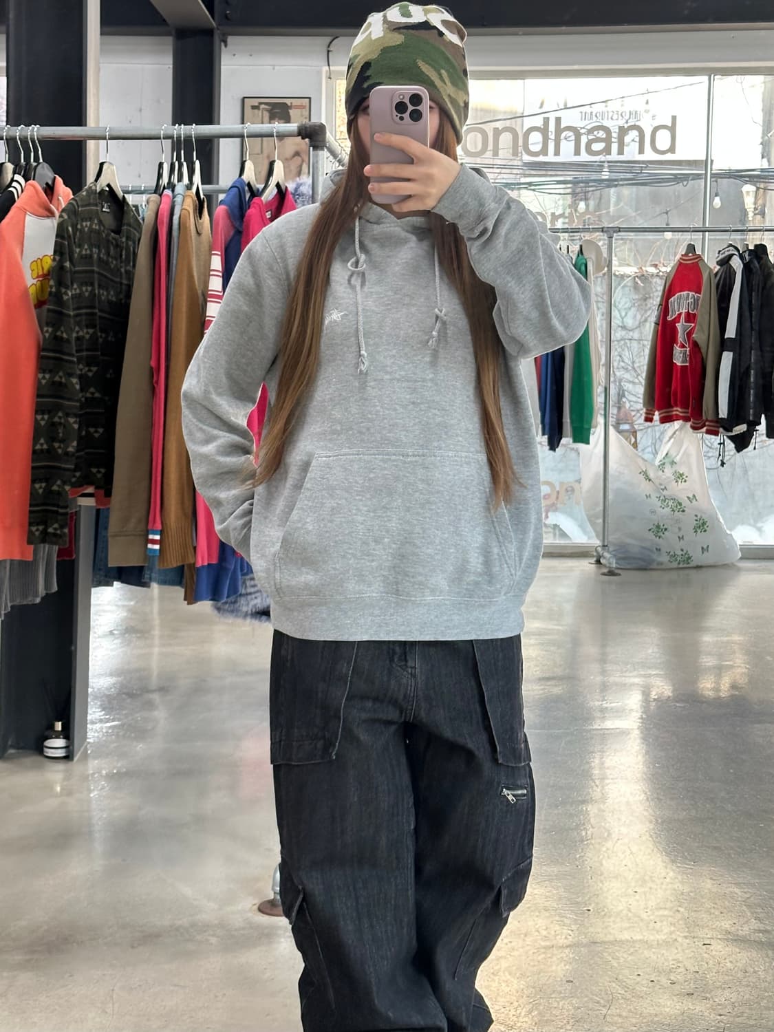 스투시 00s 트라이브 자수로고 후드티 상품이미지2