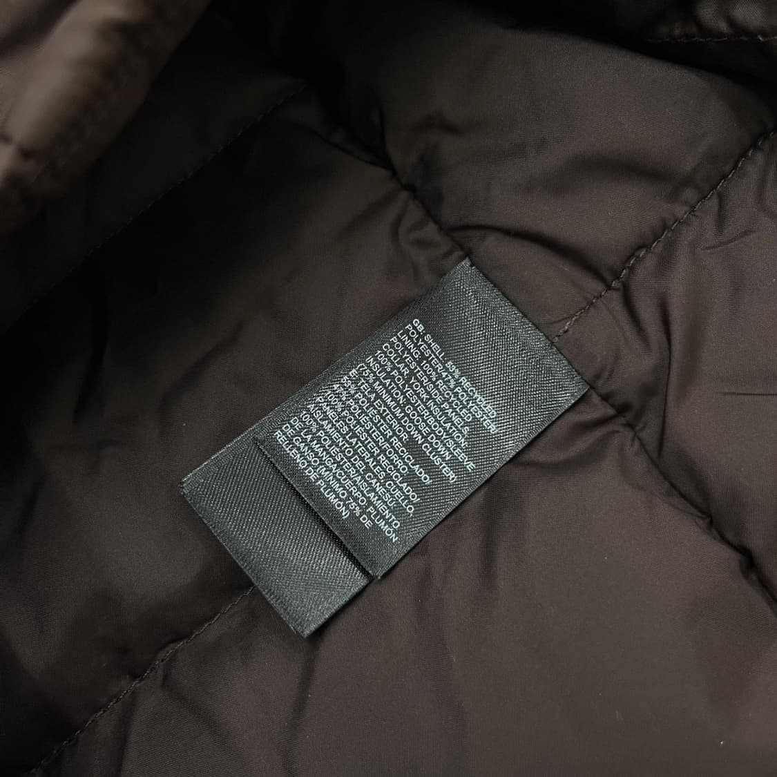 노스페이스 블랙로고 초코맛 경량 패딩 M 상품이미지6