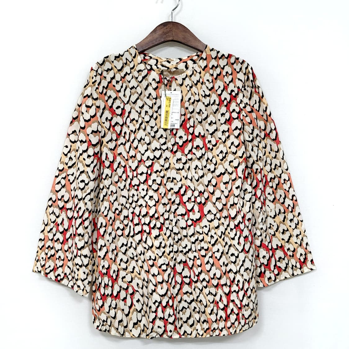 롱샴 실크 블라우스 코랄 상품이미지1