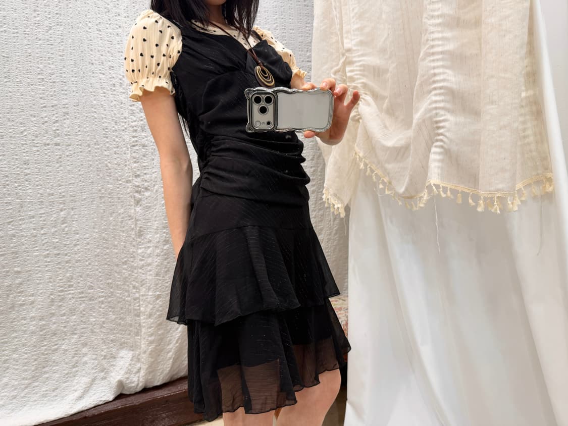 fairy black mini dress 상품이미지4