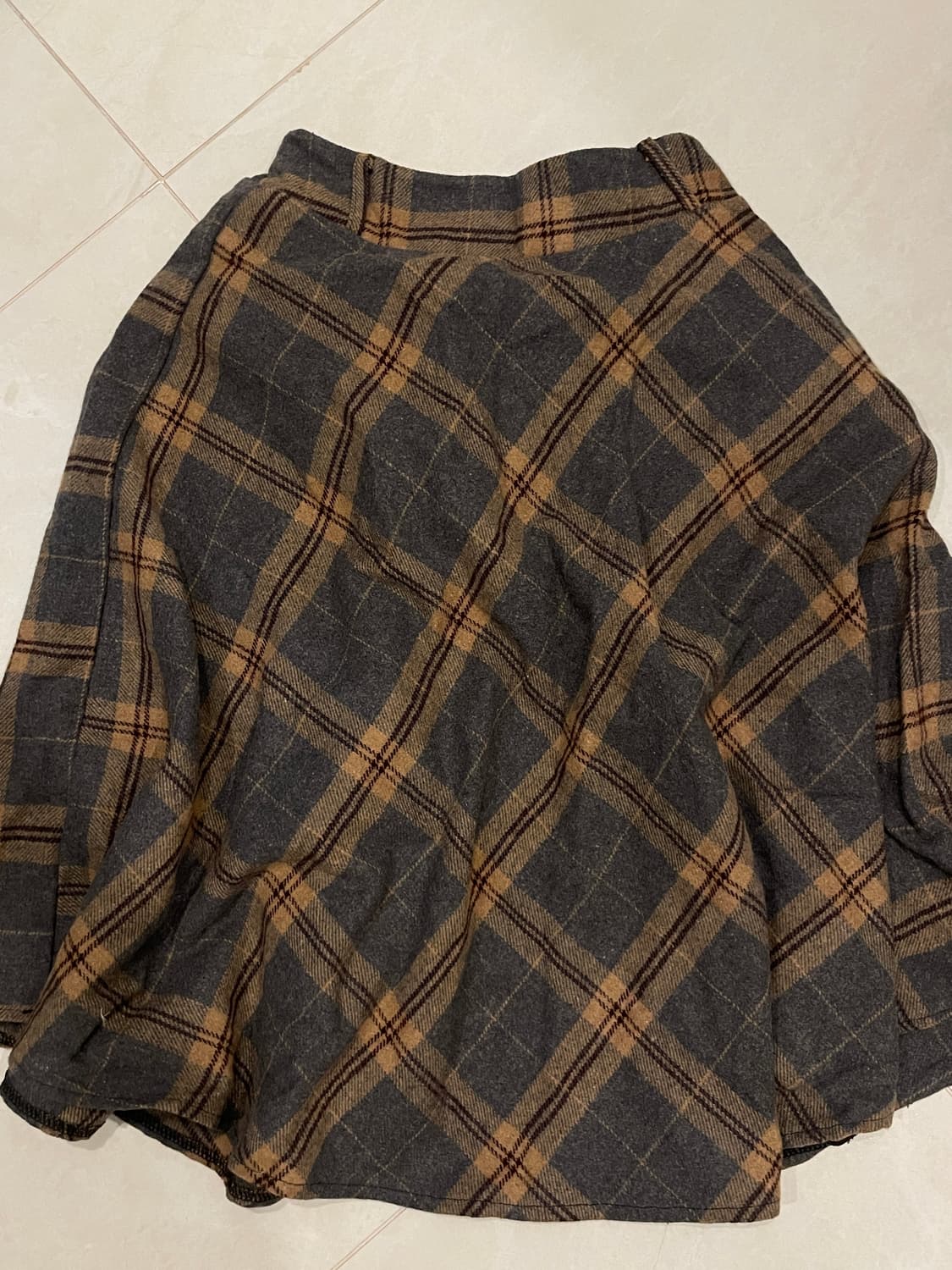 체크 롱스커트 빈티지 모리 하구미 상품이미지1