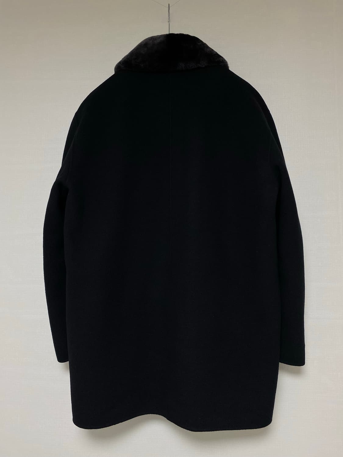 YVES SAINT LAURENT YSL 로고 울캐시미어 발마칸 코트 상품이미지5