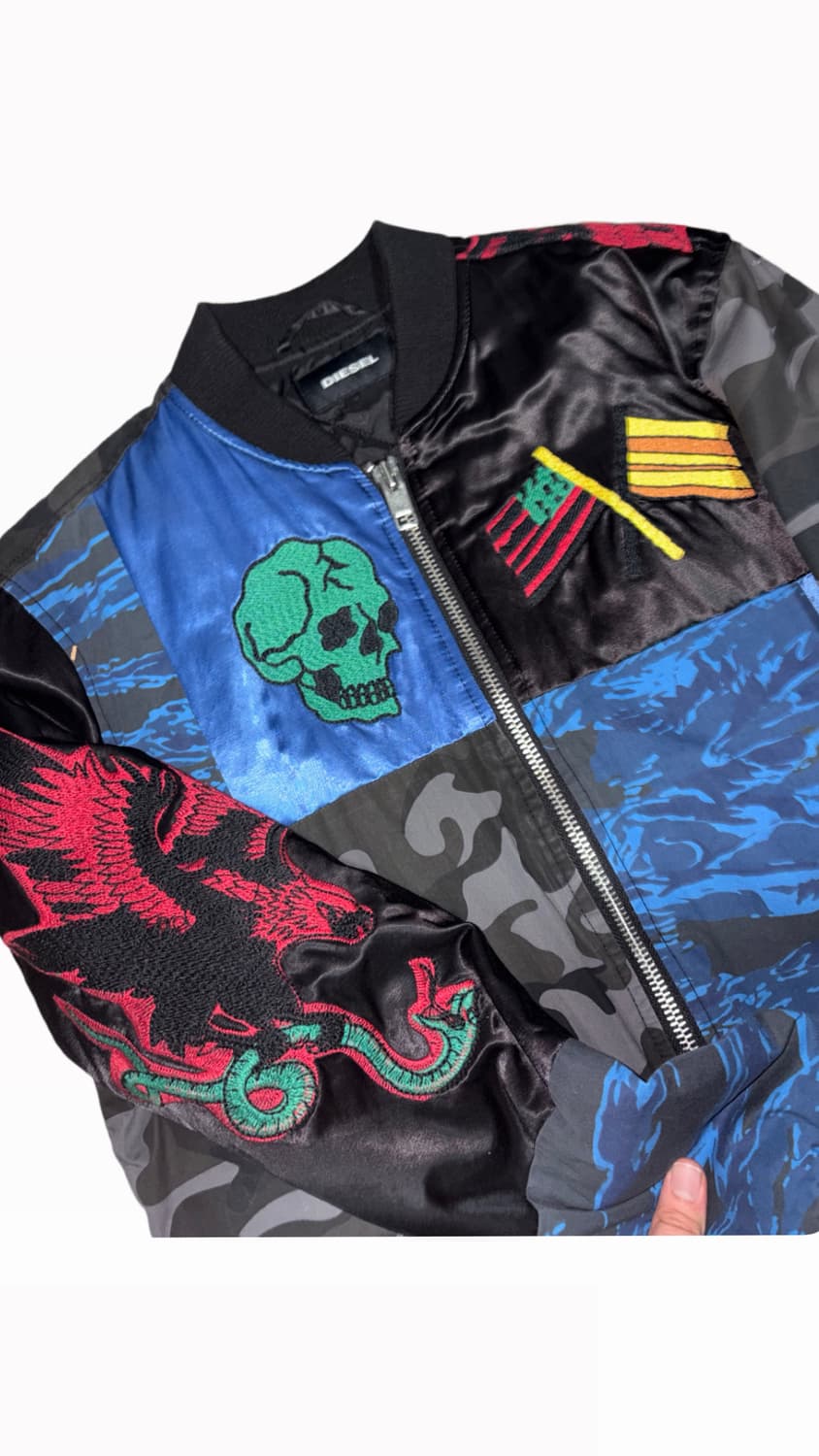 Diesel Patchwork Bomber Jacket 상품이미지3