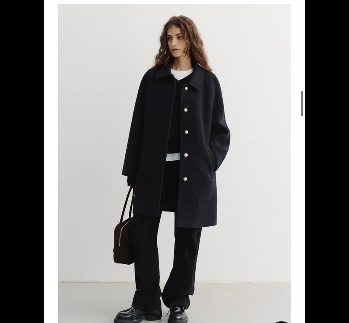 던스트 부클 울코트 다크네이비 L 상품이미지1