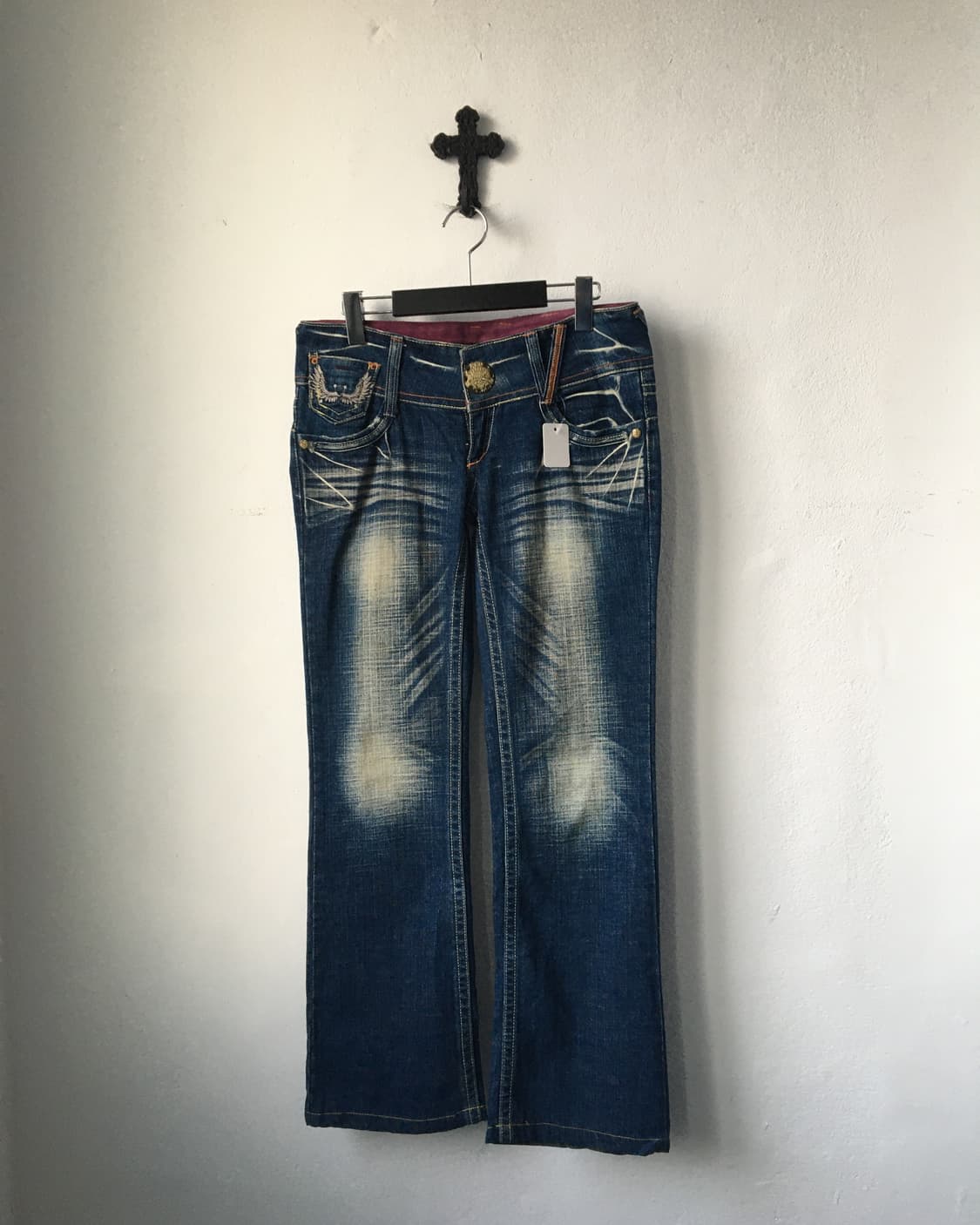 Red pepper back wing denim pants 상품이미지4