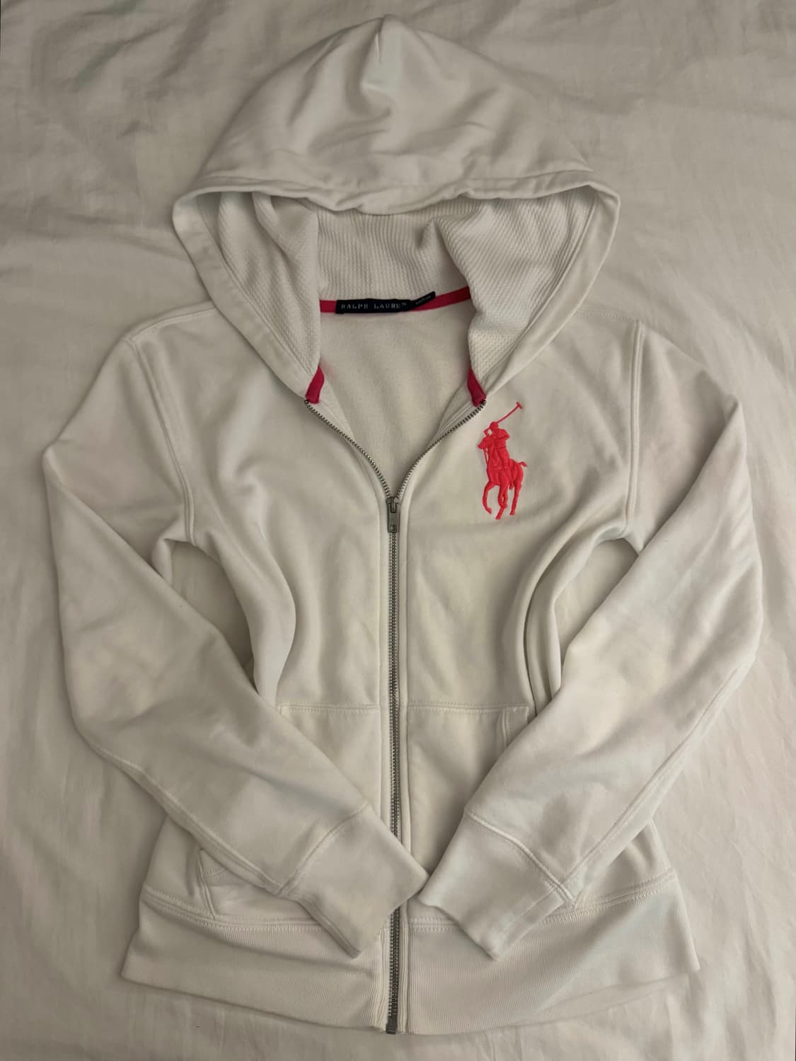 폴로 랄프로렌 빅포니 화이트 후드집업 S 상품이미지1