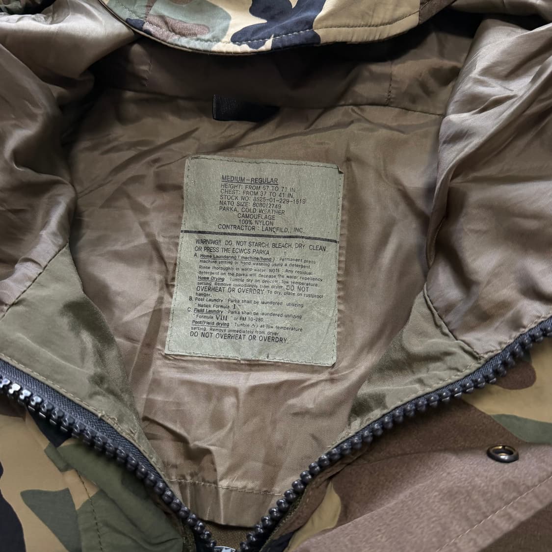US ARMY 우드랜드 카모 고어텍스 자켓 상품이미지2