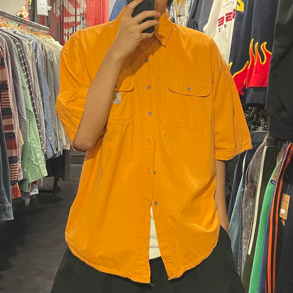 [IM] carhartt 칼하트 라이트 오렌지  반팔셔츠 상품이미지4