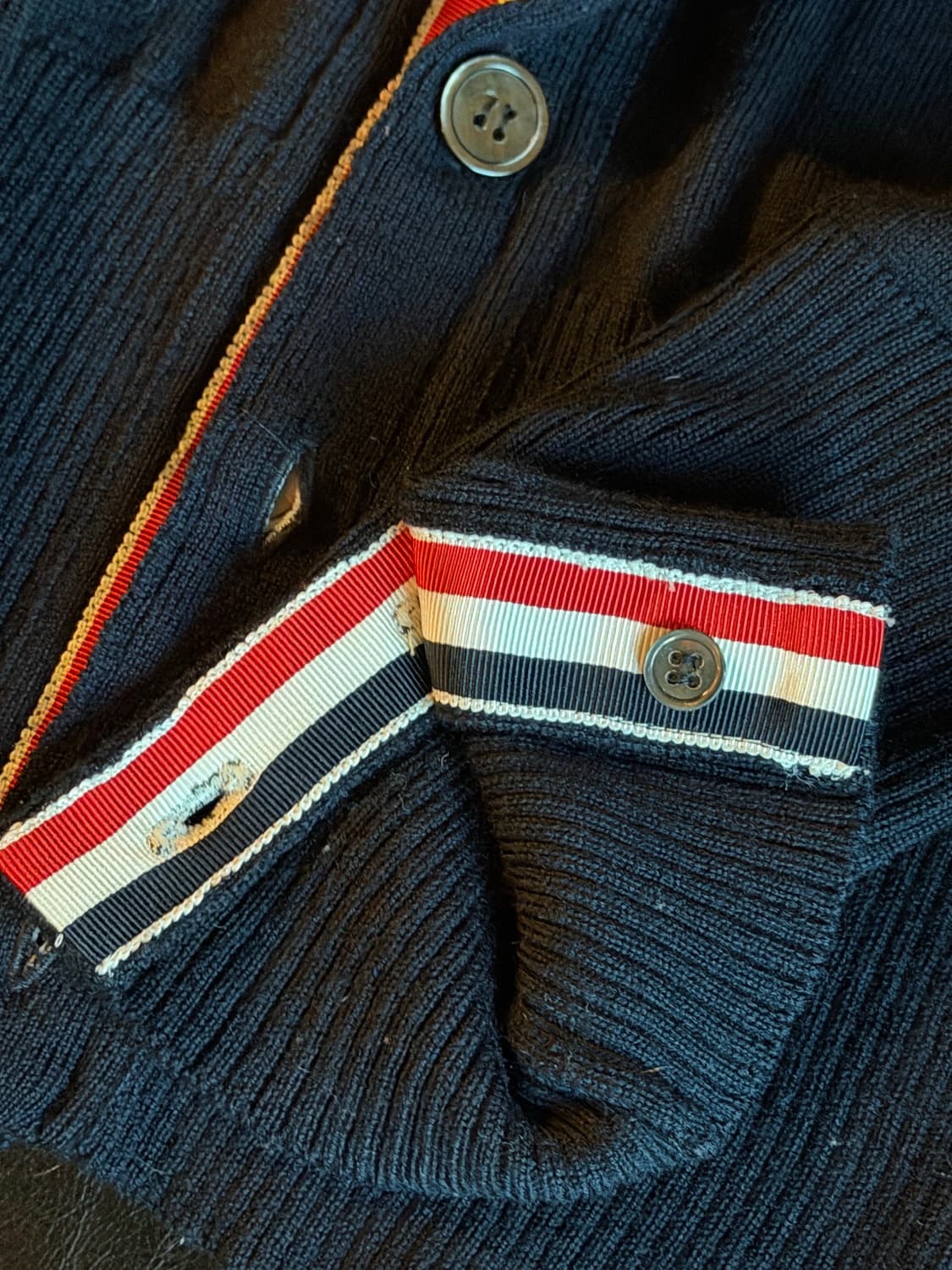 톰브라운 밀라노 네이비 울 가디건 상품이미지2