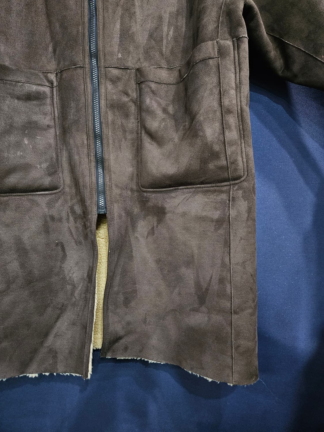 라이프워크 브라운컬러 남성 오버핏 105 양면 롱무스탕  상품이미지8