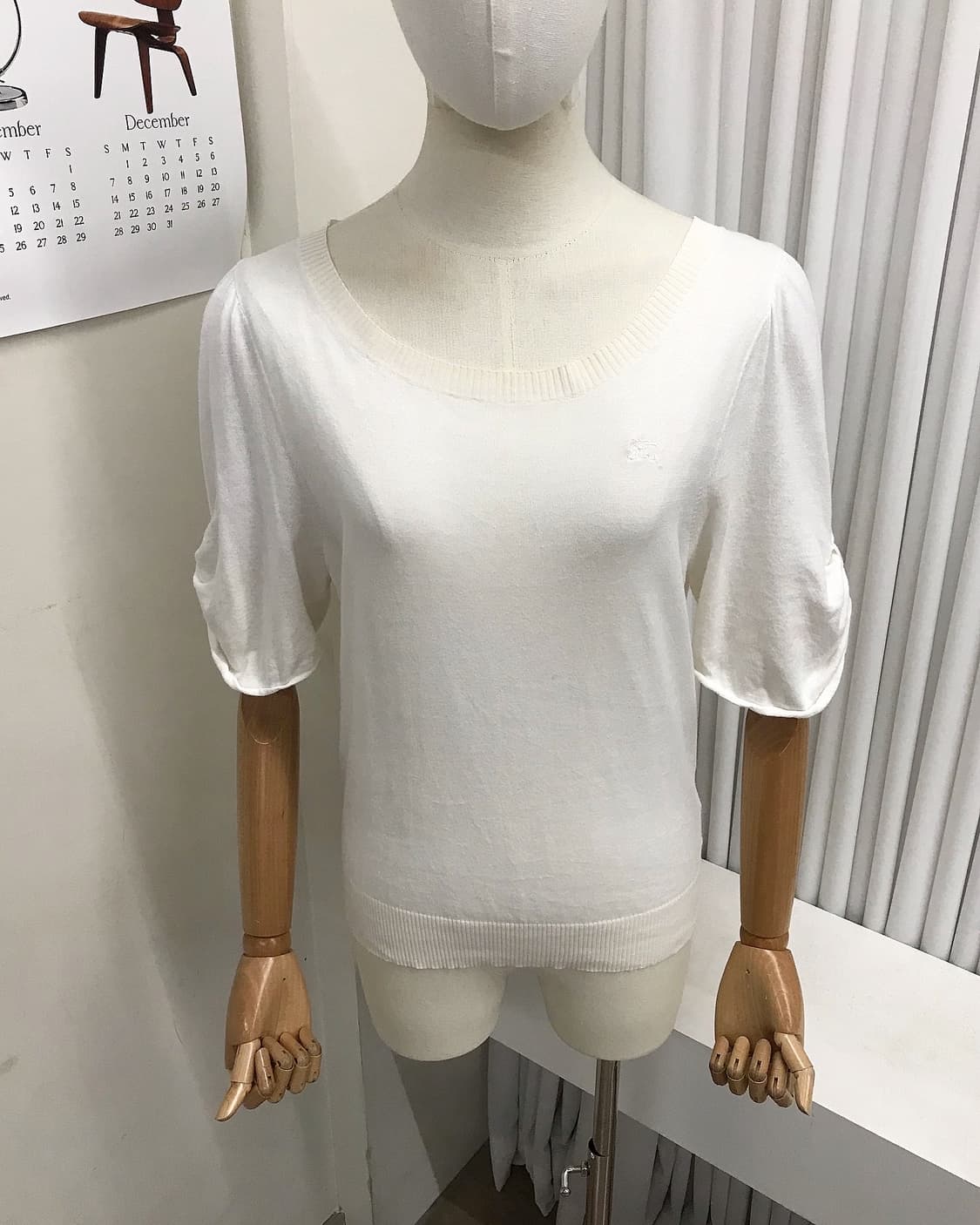 버버리 로고 화이트 셔링 반팔 니트 상품이미지8