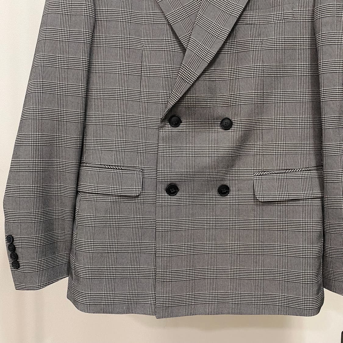 모디파이드 글랜체크 더블 블레이저 상품이미지4