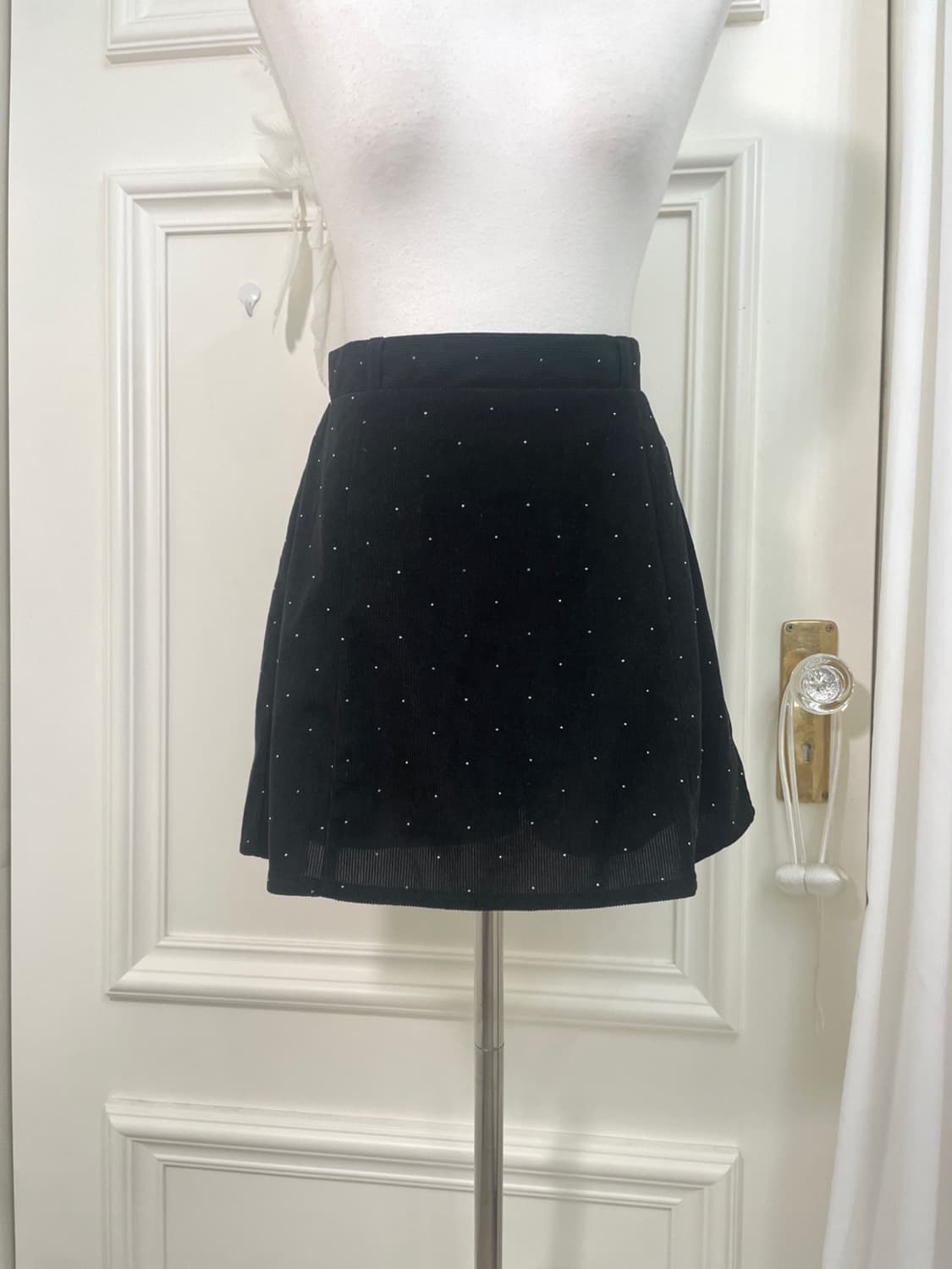 black cubic point mini skirt 상품이미지5
