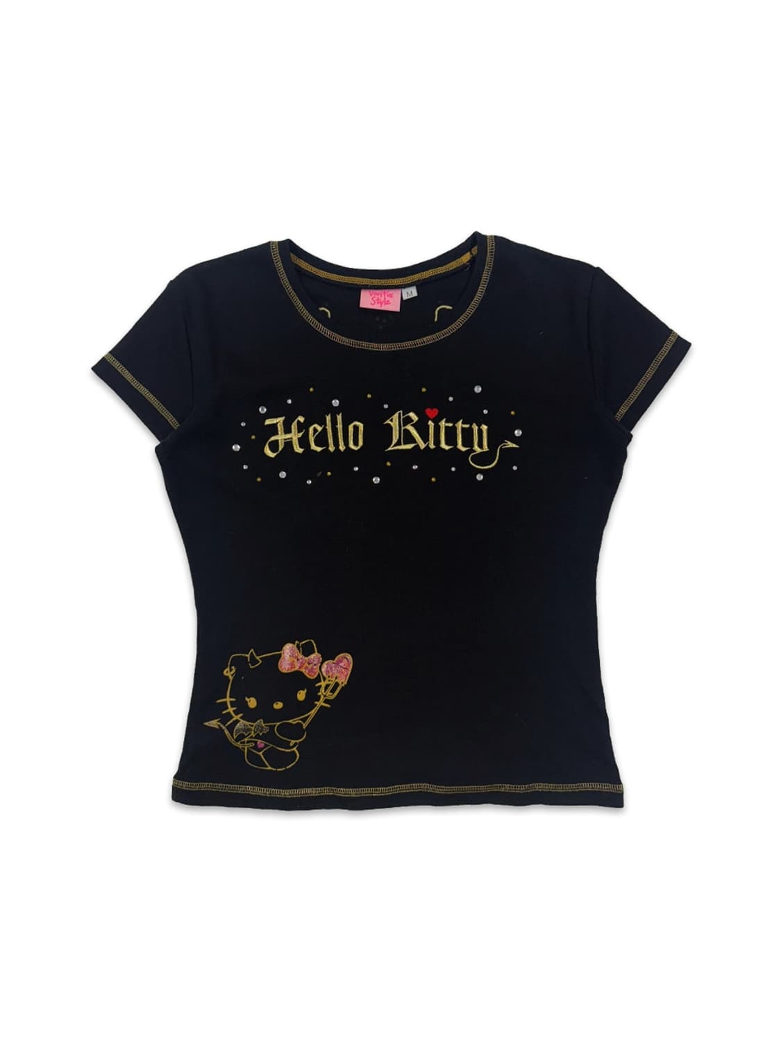 빈티지 산리오 블랙 헬로키티 반팔티 상품이미지1