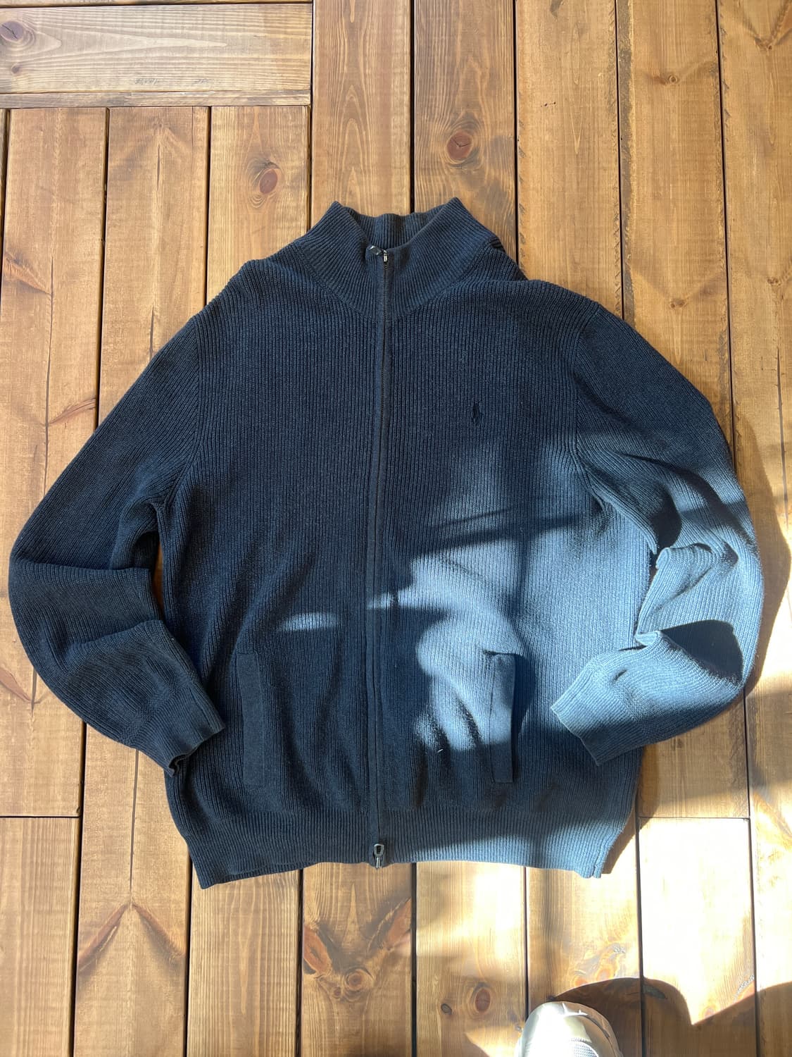 폴로 차콜 니트 집업 상품이미지6