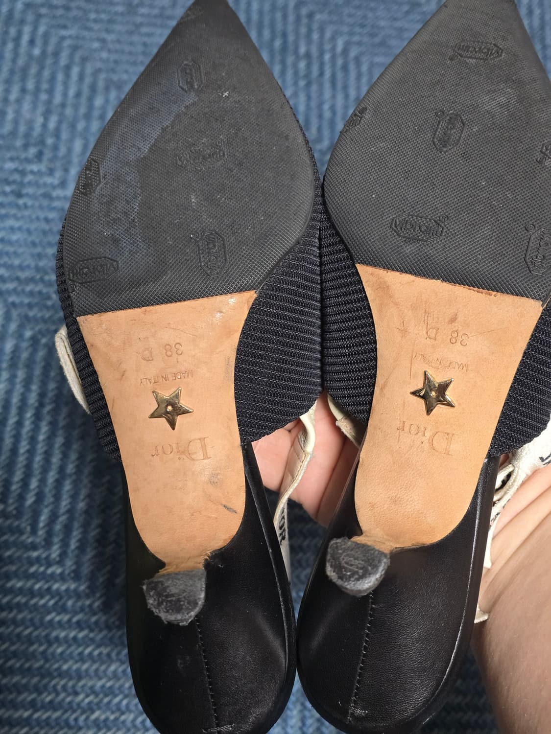 38 디올 자디오르 JA'DIOR 블랙 펌프스 슬링백 상품이미지5