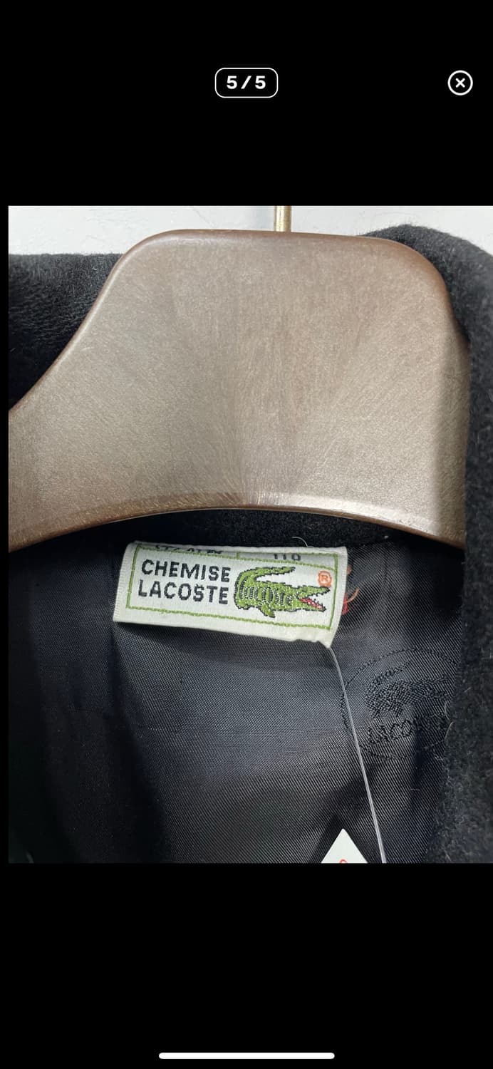 라코스테 블랙 울 봄버 블루종 자켓 A2837 상품이미지5