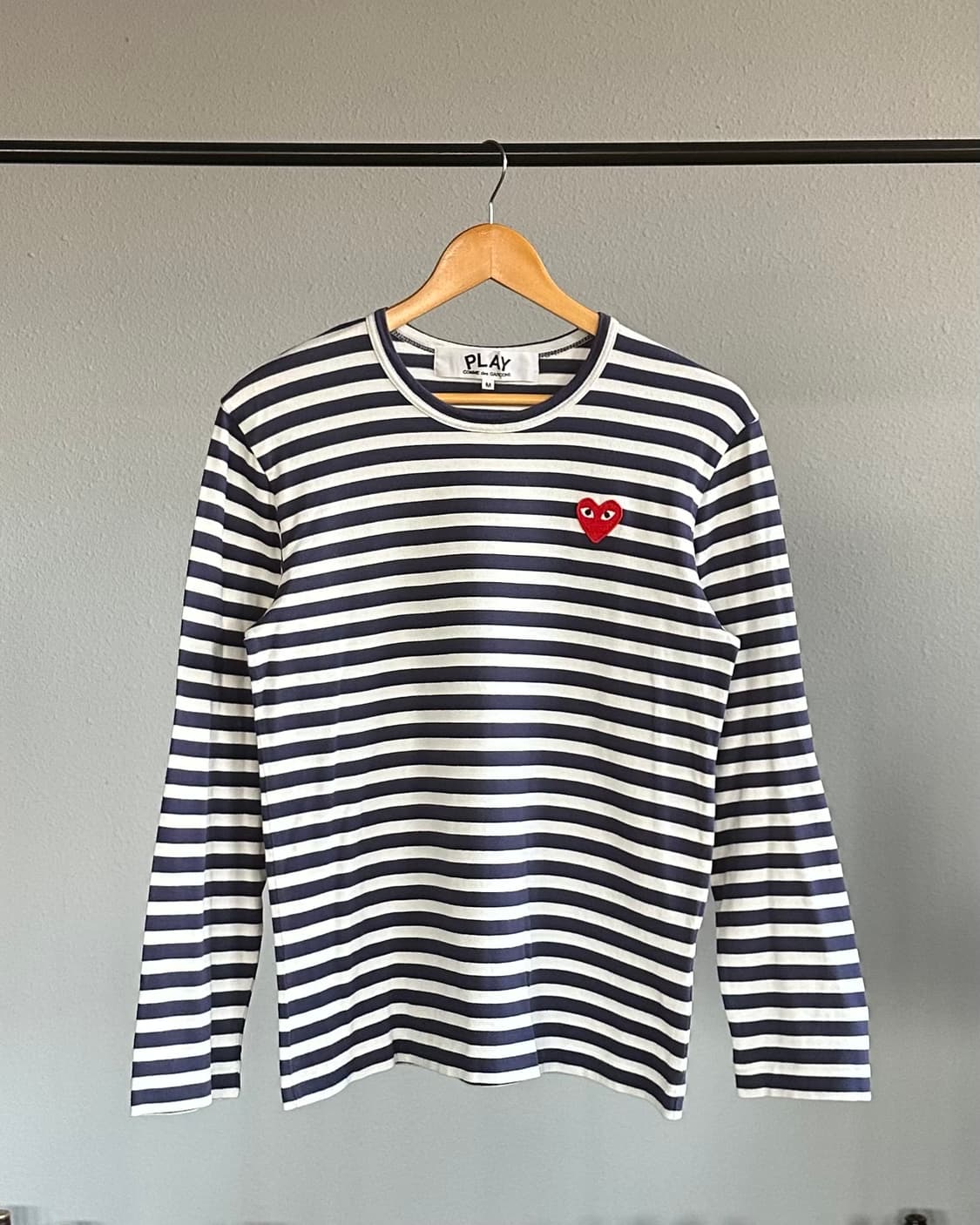 [M]꼼데가르송 스트라이프 롱 슬리브 여성 티셔츠 상품이미지1