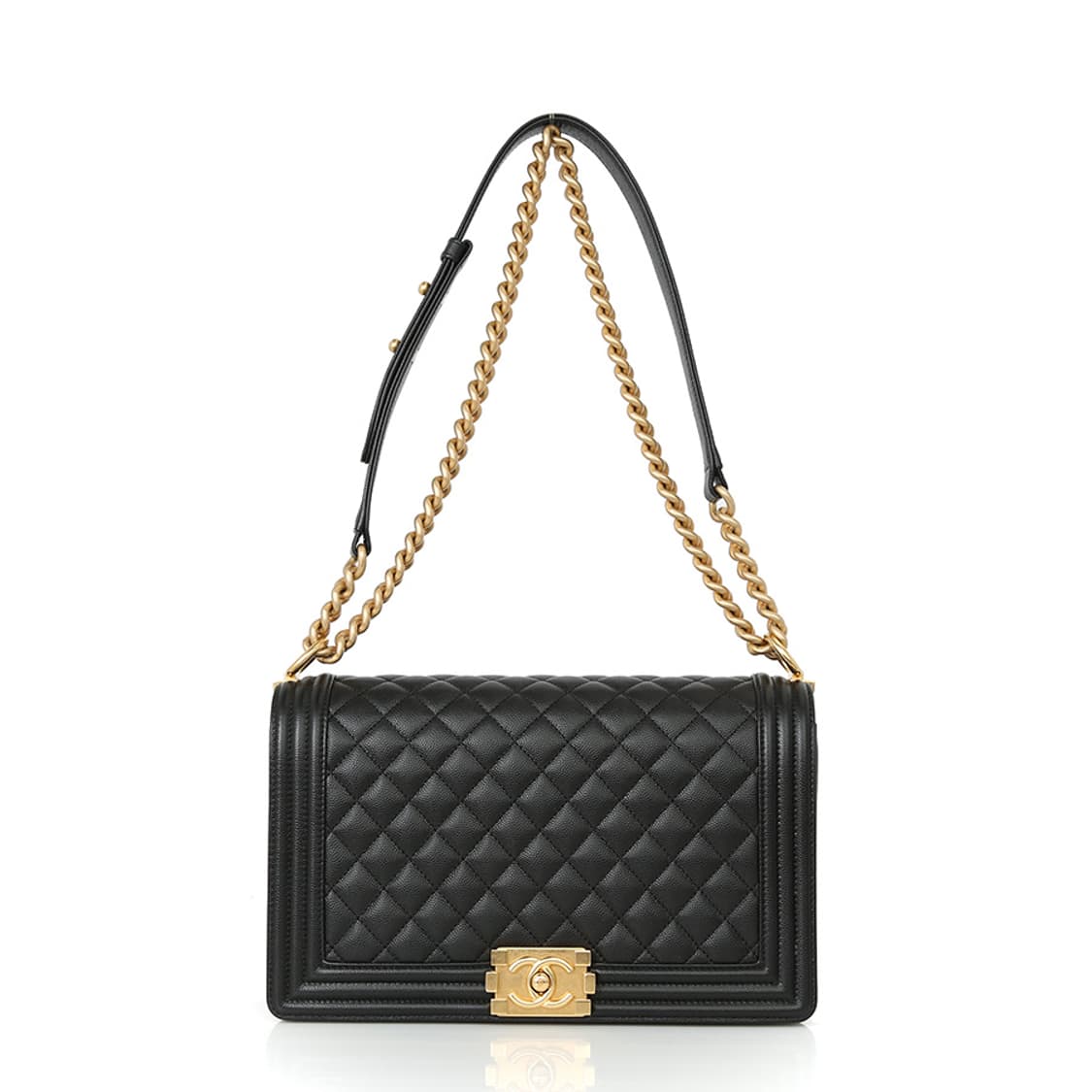 샤넬 보이 샤넬 라지 플랩 체인백 보이백 블랙 골드 A92193 상품이미지1