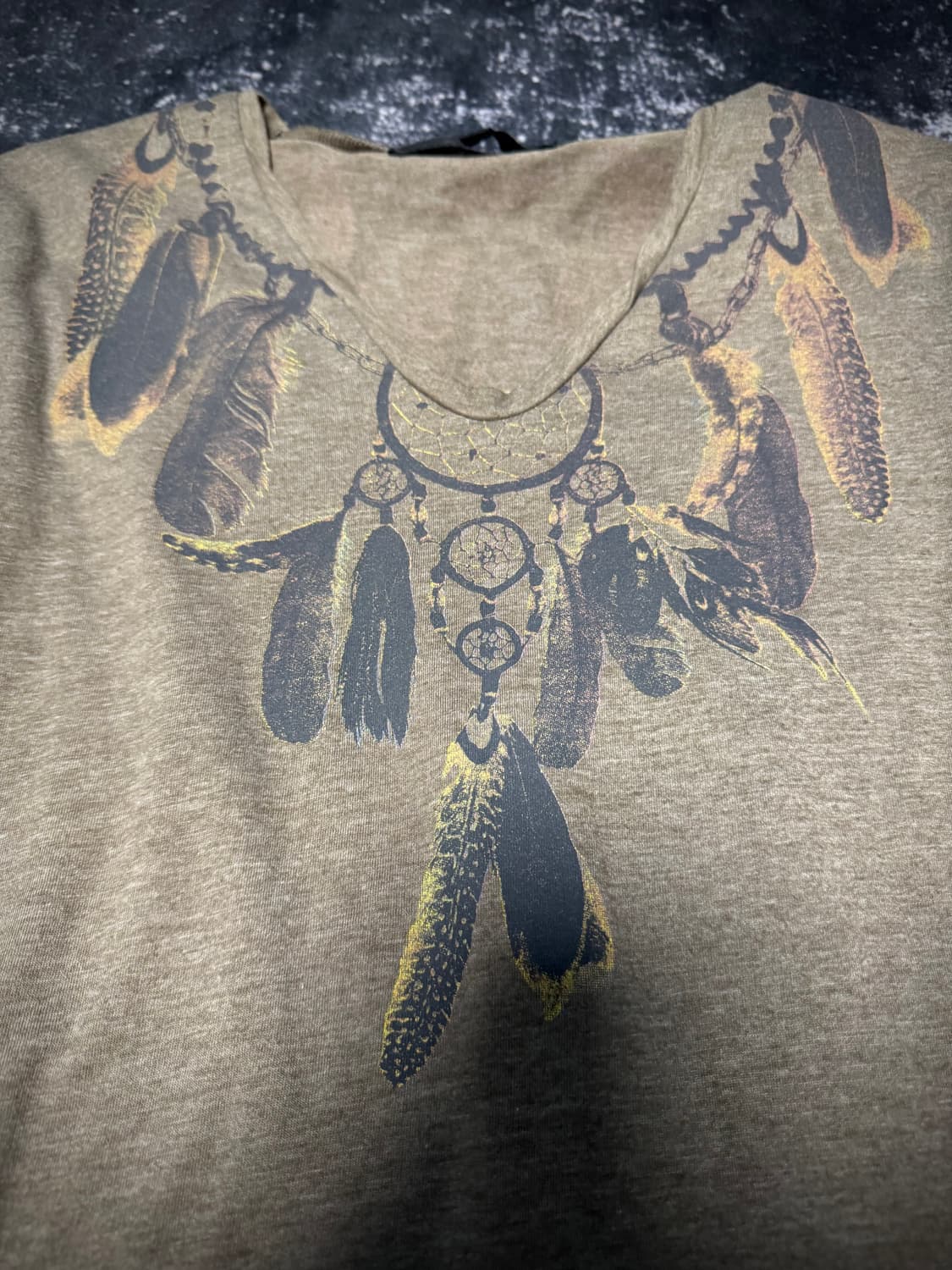 feather design V-neck sleeve 상품이미지2