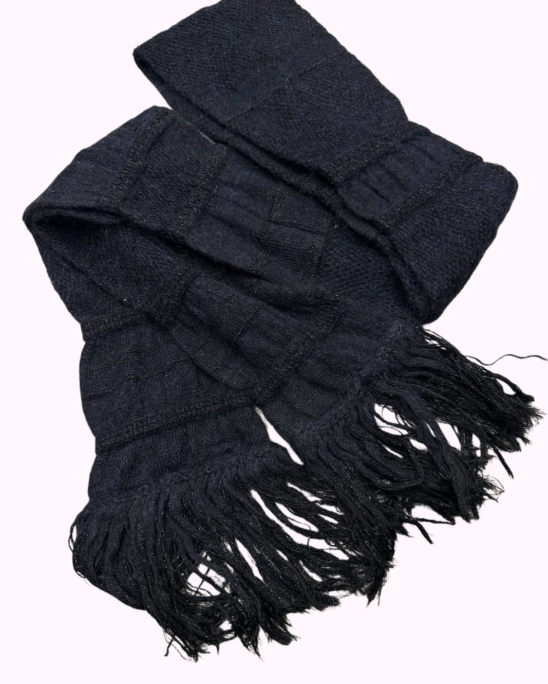 navy mohair stripe muffler 상품이미지2