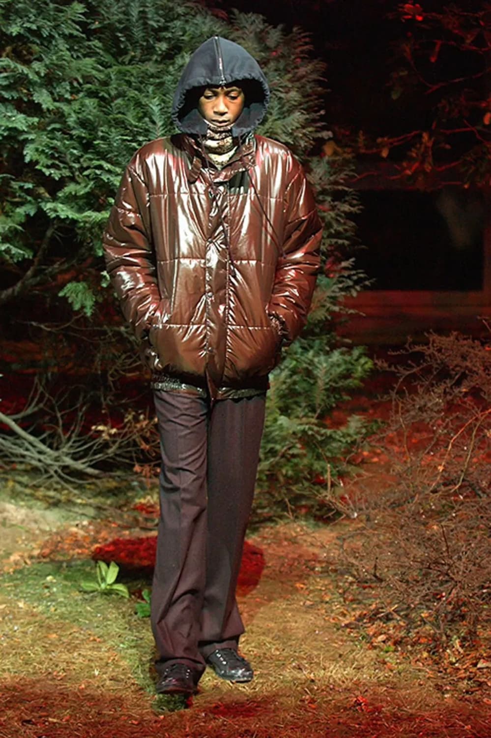 [48] 라프시몬스 02aw 버지니아 크리퍼 패디드 본디지 자켓 상품이미지1