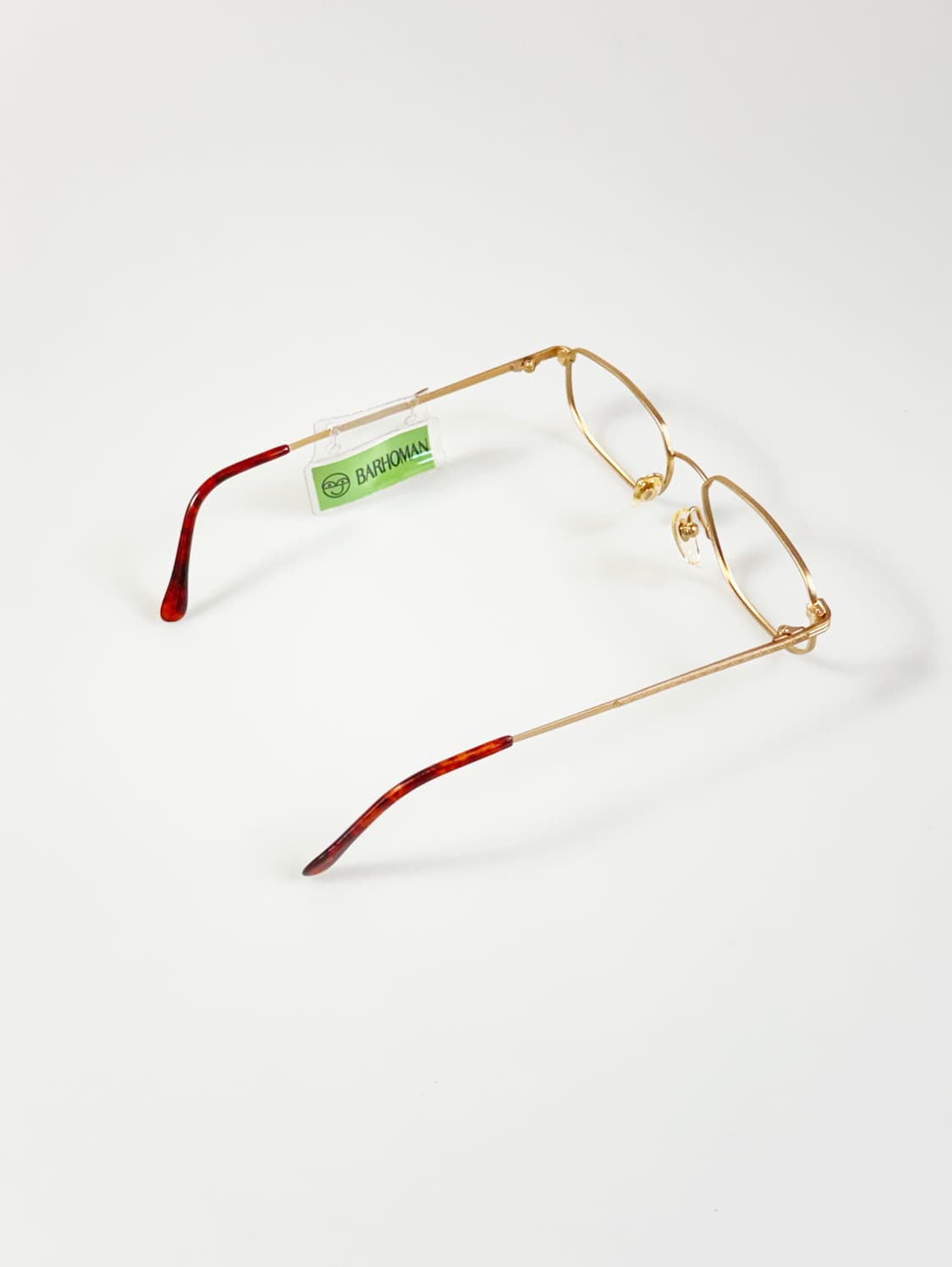 90s BARHOMAN 골드 슬림 스퀘어 메탈 빈티지 안경 상품이미지4