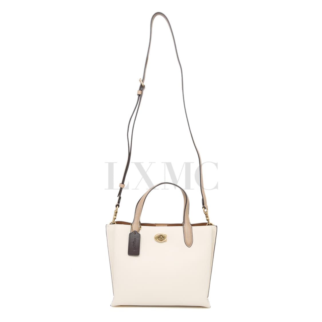 코치 윌로우 토트 24 화이트 컬러블럭 크로스 C8561 상품이미지6