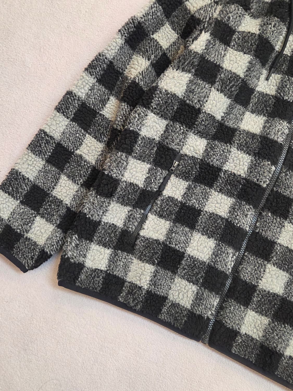 (100) 네파 체크 후드 후리스자켓 남
 상품이미지3