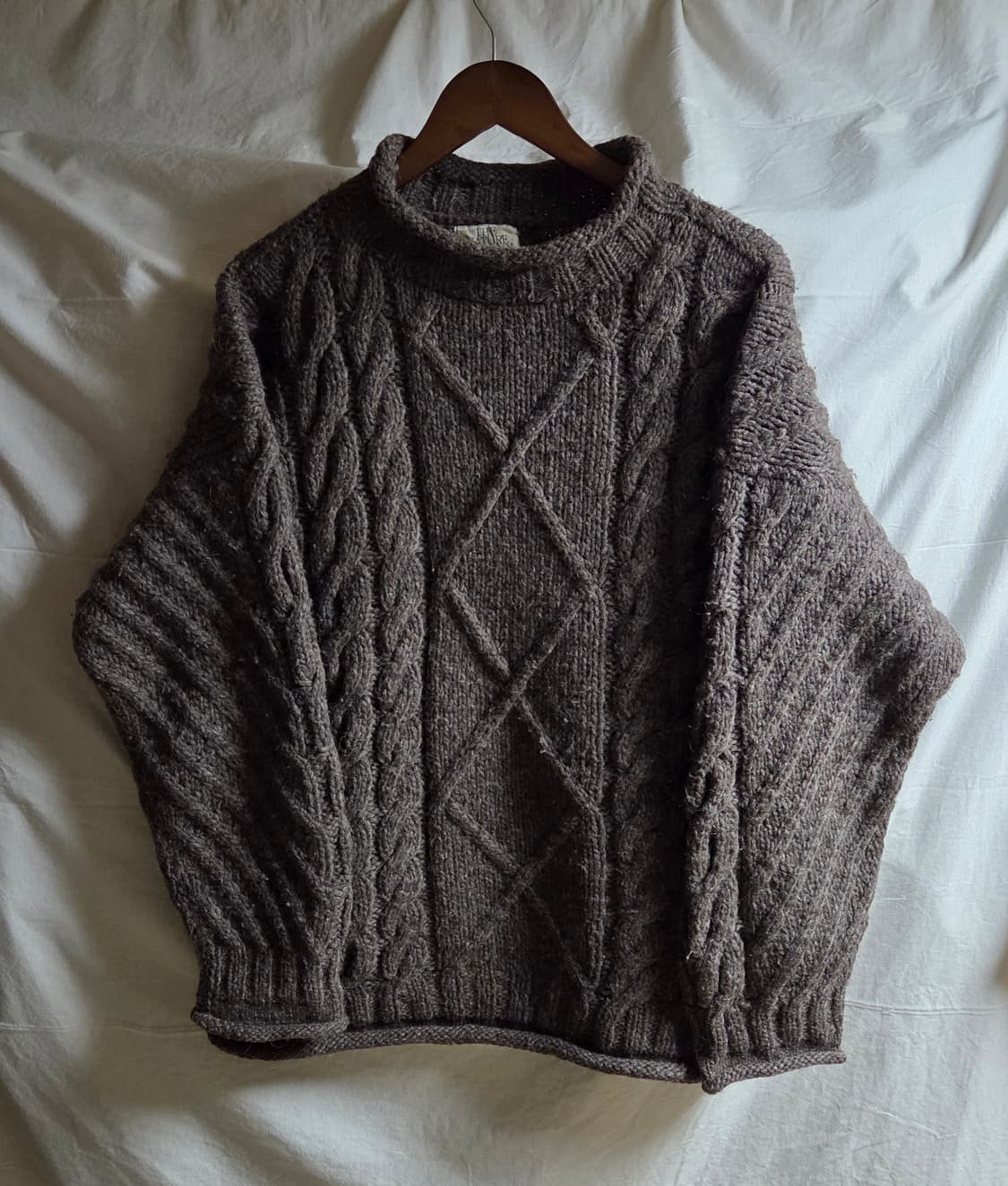빈티지 롤넥 피셔맨 울 니트 XL 상품이미지1