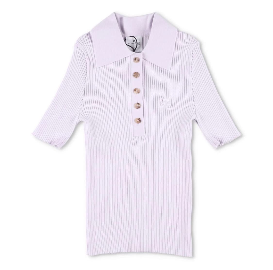 꾸레쥬 시그니처 립 니트 폴로 반팔 MIST XS 새상품  상품이미지1