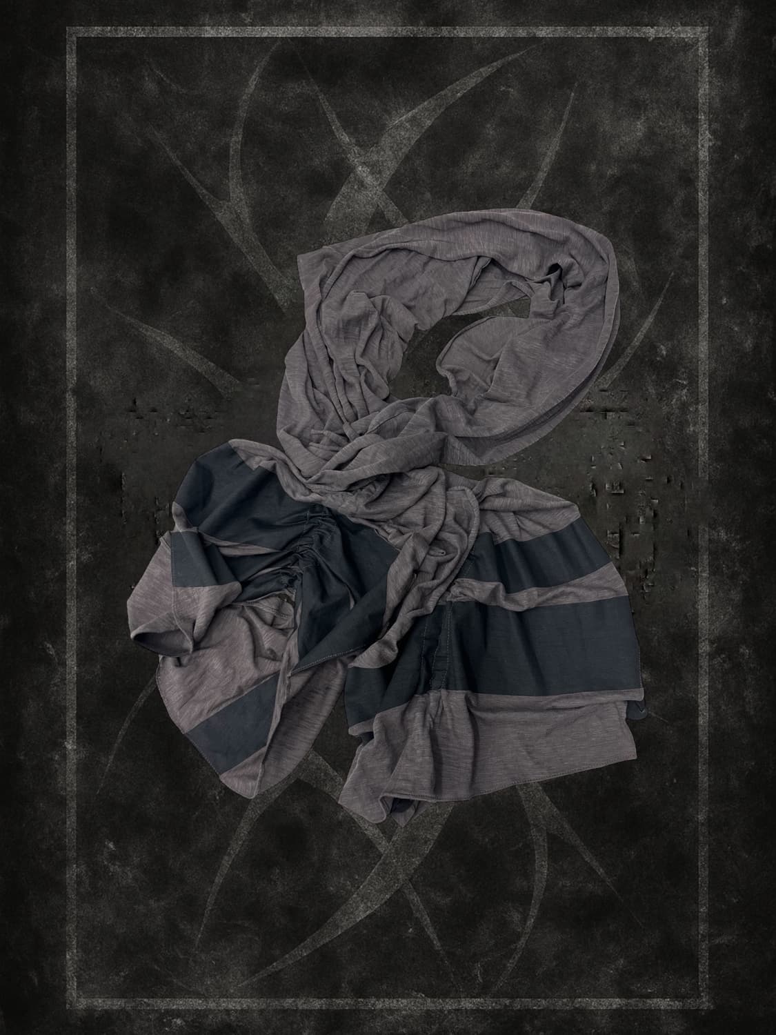 'DEMOO' strap shirring detailed scarf 상품이미지3