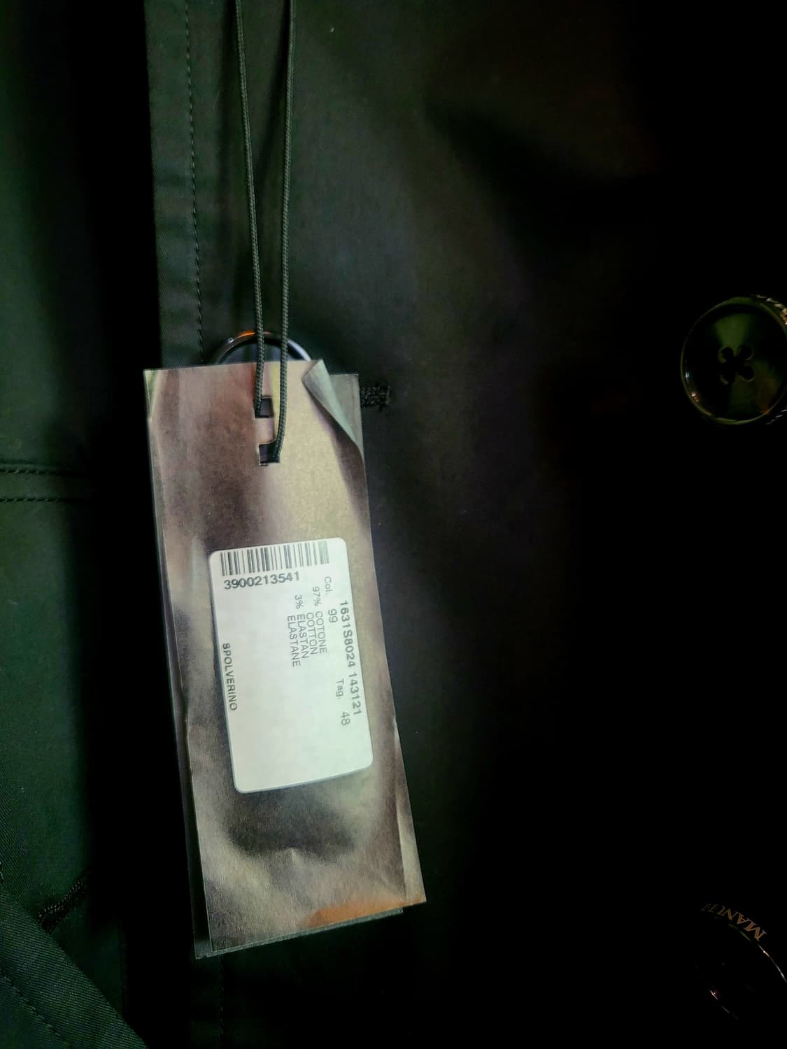 [미사용 택달린 새상품] 이태리 마뉴엘리츠 남자 트랜치코트 상품이미지6