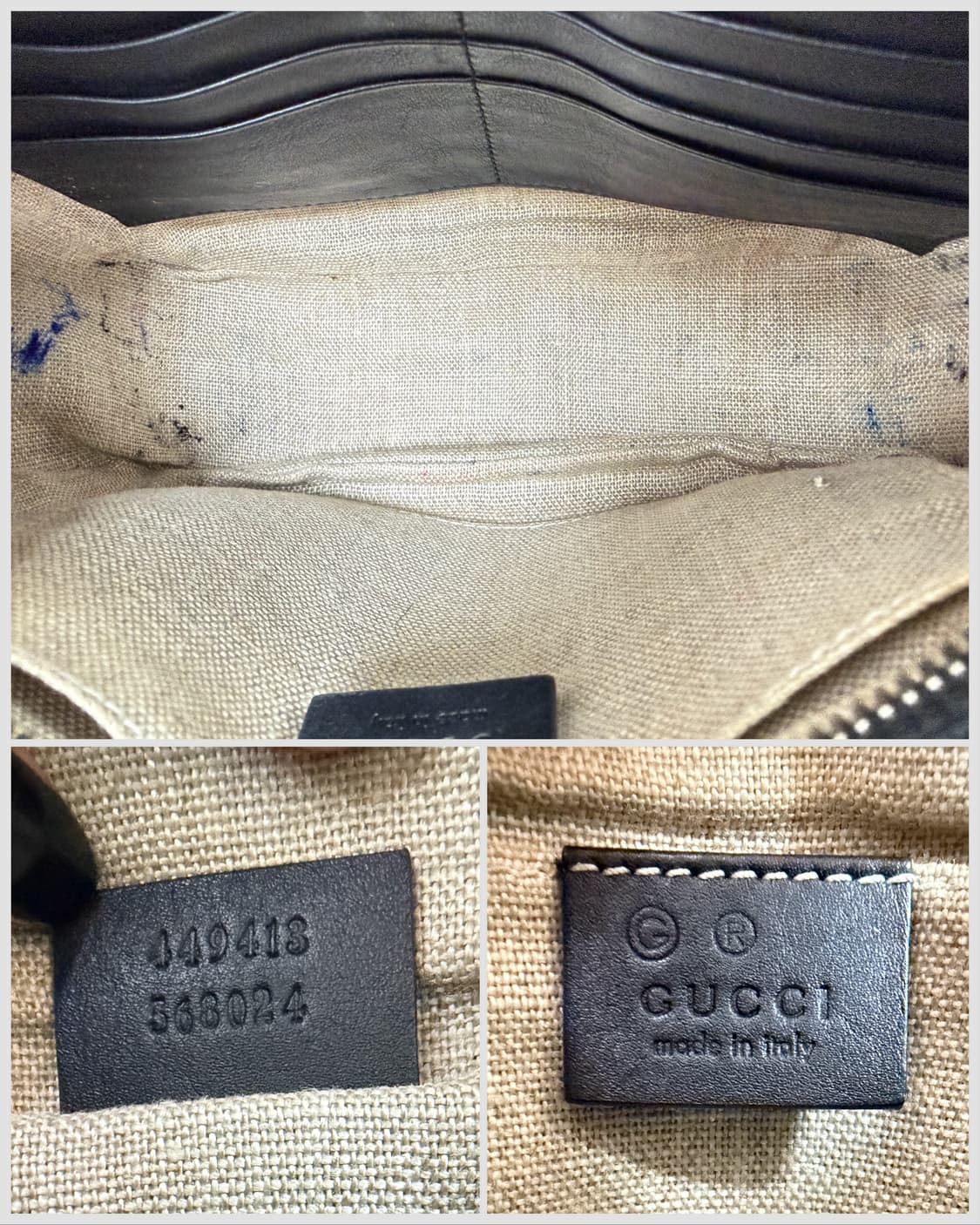 구찌 GG 마이크로 시마 레더 디스코 크로스백 상품이미지6