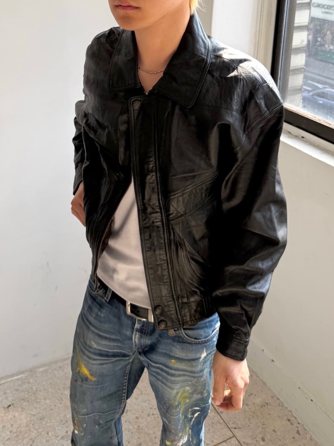 리얼레더 양가죽 블루종 자켓 상품이미지1