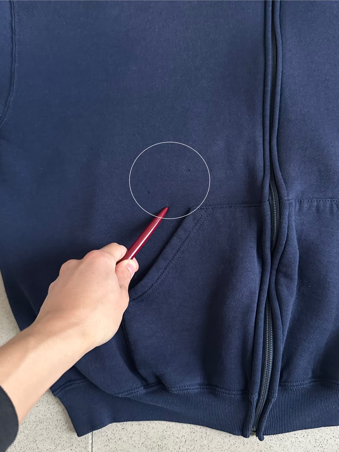 90s 빈티지 러셀 후드집업 네이비 XL 상품이미지7