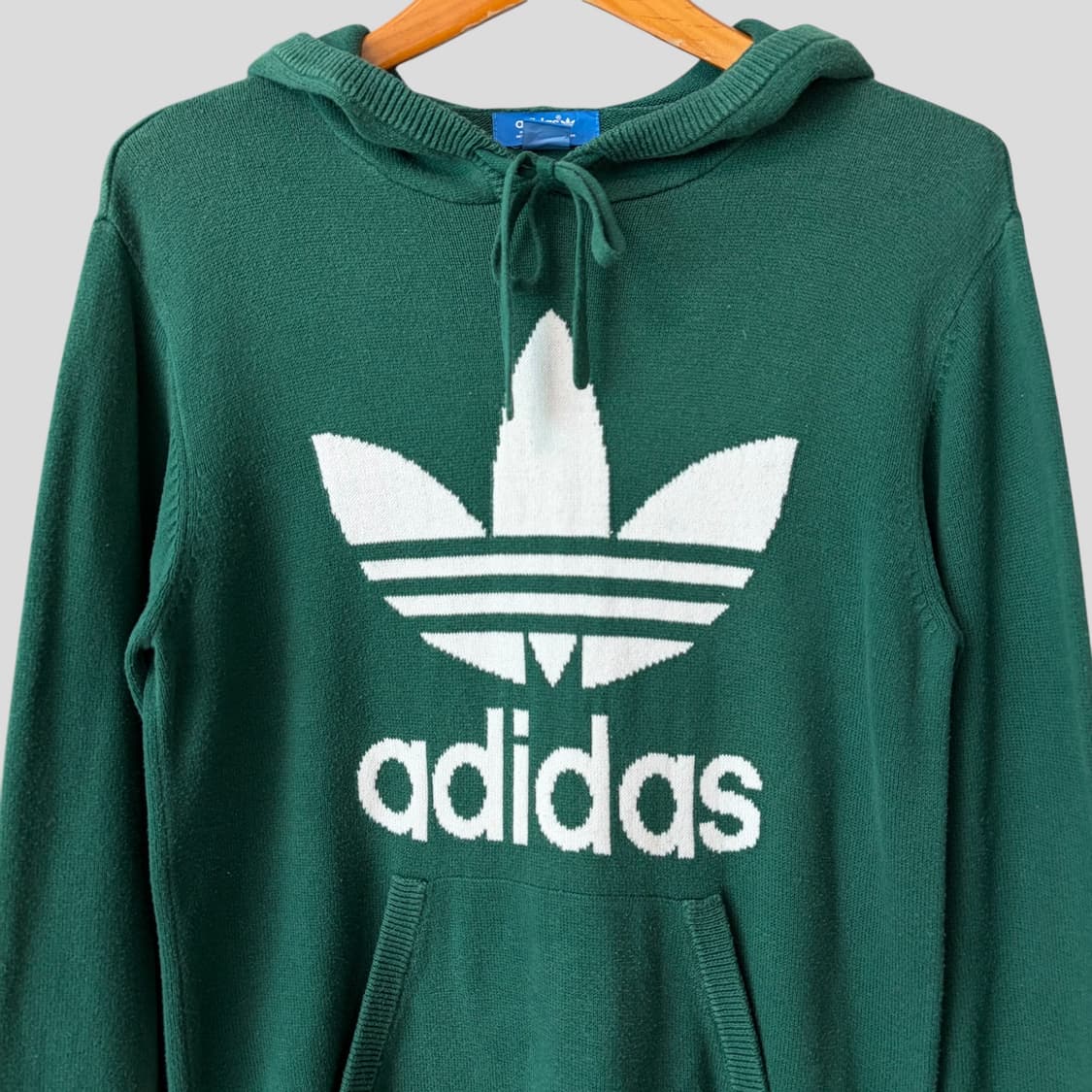 (S-M)아디다스 빅로고 코튼 니트 후드 상품이미지2