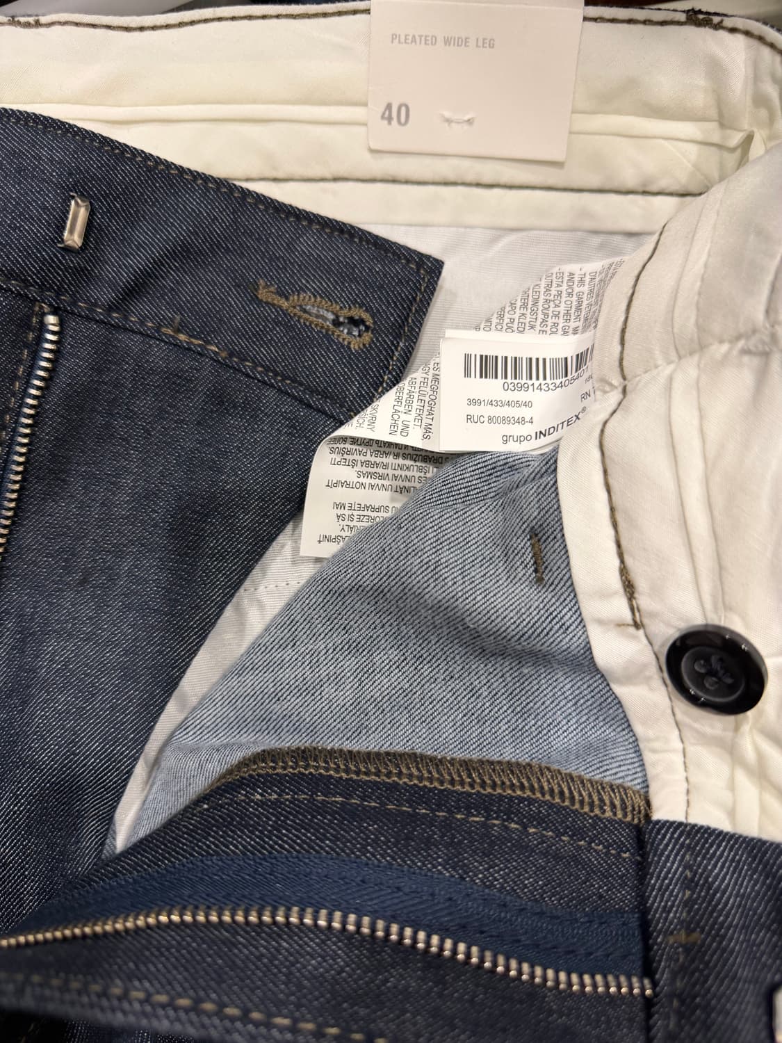 자라 와이드 레그 생지 데님 상품이미지9