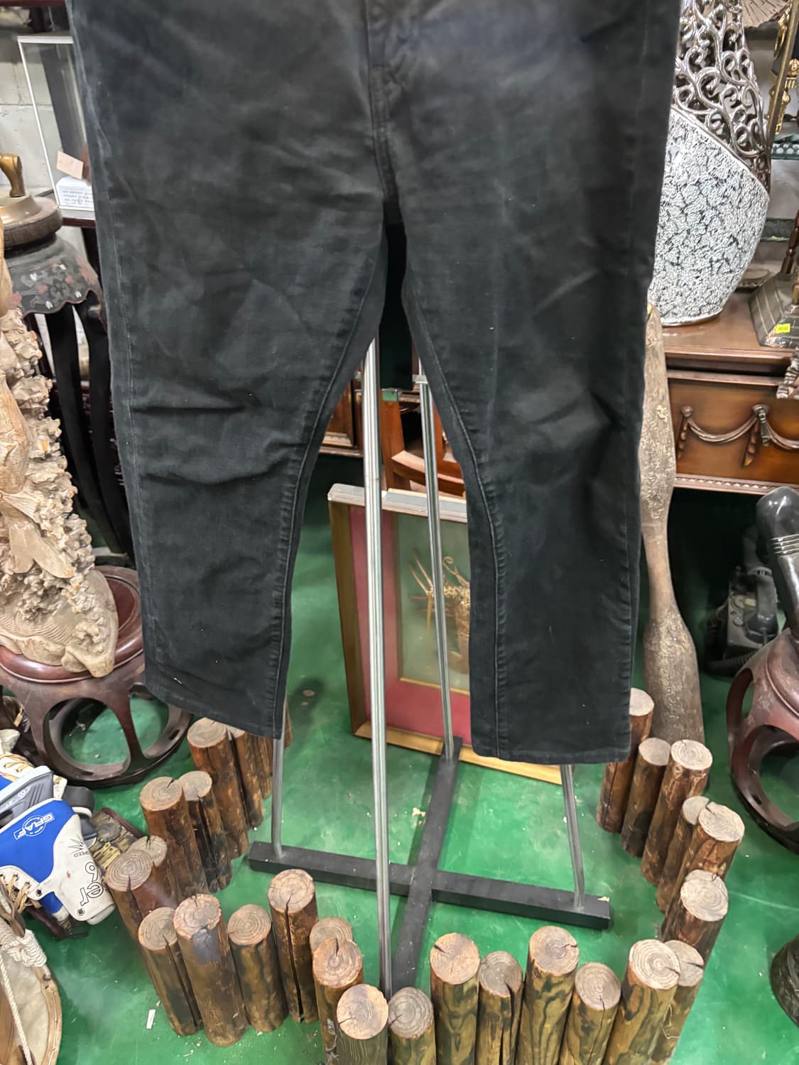 리바이스(Levi's) 505 레귤러 스트레이트 빈티지 블랙 데님 팬츠 상품이미지3