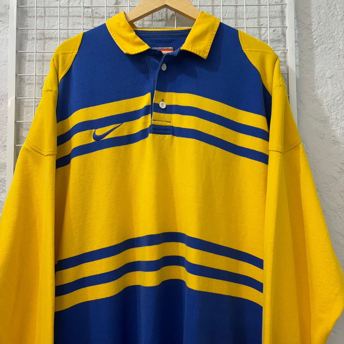 90s 나이키 올드스쿨 빈티지 배색 럭비 티셔츠 2XL 상품이미지3