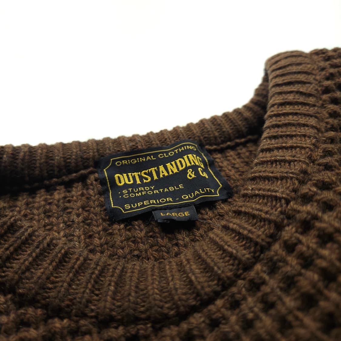 아웃스탠딩 로우 게이지 브라운 스웨터 (XL) 상품이미지4