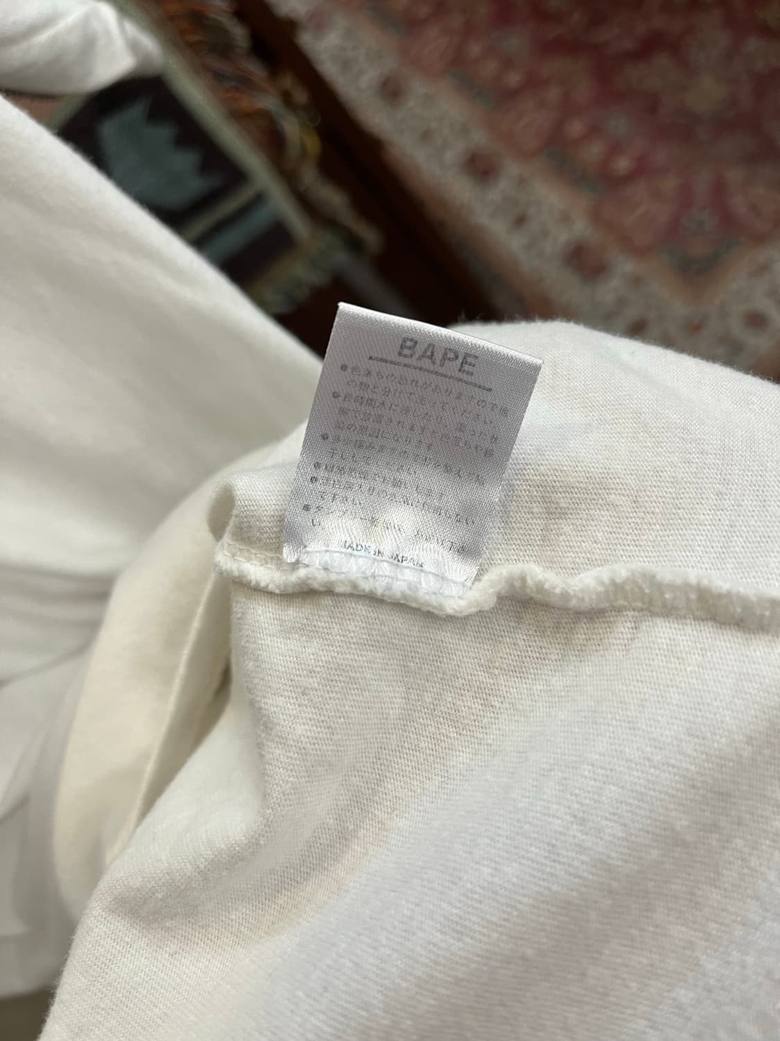 베이프 컬리지 화이트 반팔 티셔츠 #csz695 상품이미지6