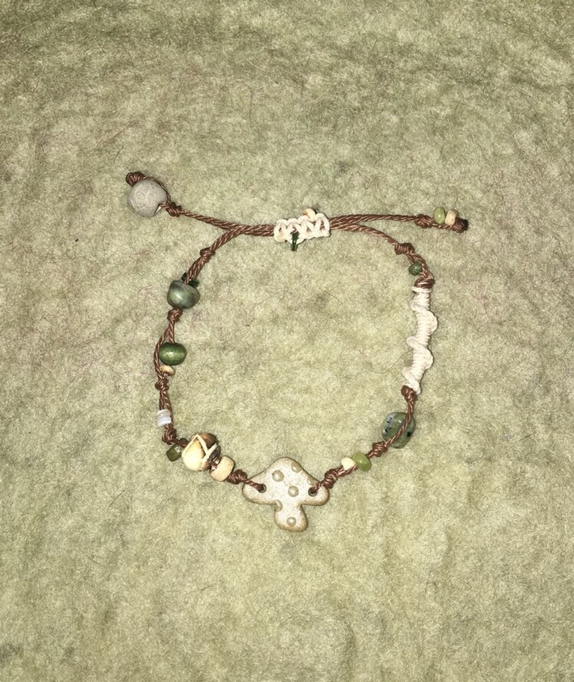 mushroom dot bracelet 🍄( khaki ) 상품이미지3