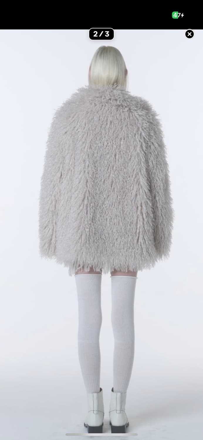 오디너리 홀리데이 헤어리 퍼 자켓 상품이미지2