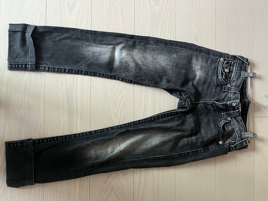 True religion/ 트루 릴리전 블랙 큐빅 스터드 스키니 상품이미지5