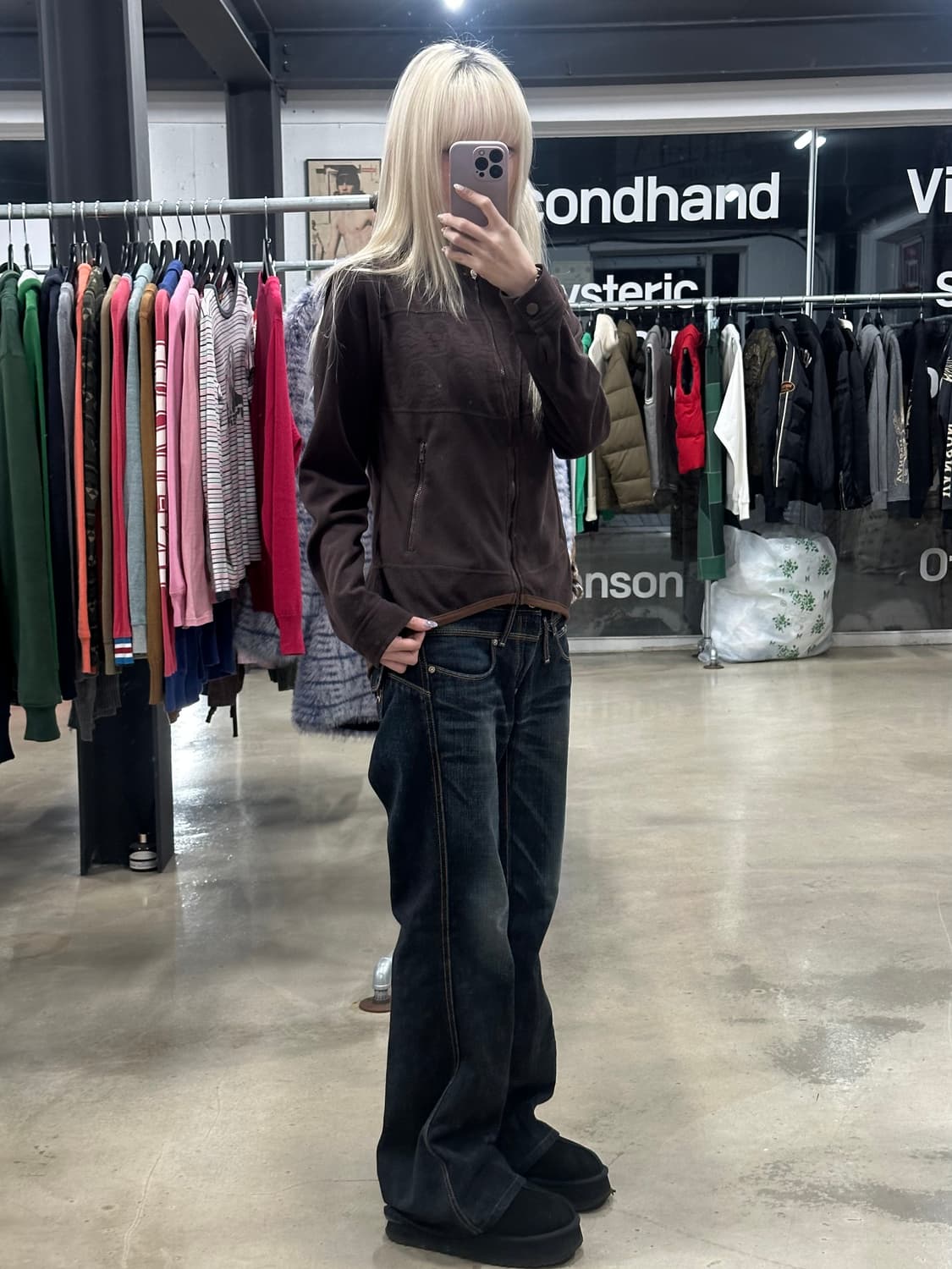 히스테릭 글래머 스컬 플리스 집업 자켓 상품이미지2