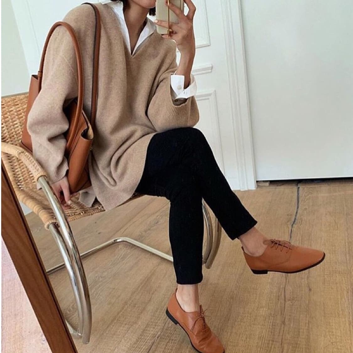 유메르(UMER) 캐시 루즈 홀가먼트 니트 프리사이즈 상품이미지3