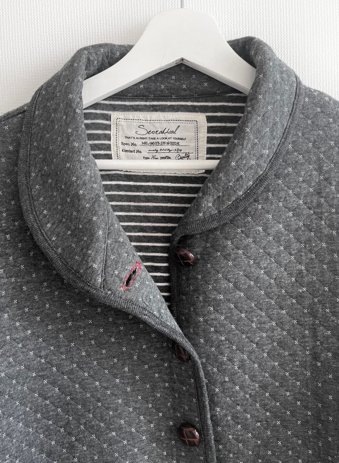 도트 스트라이프 면자켓 상품이미지4