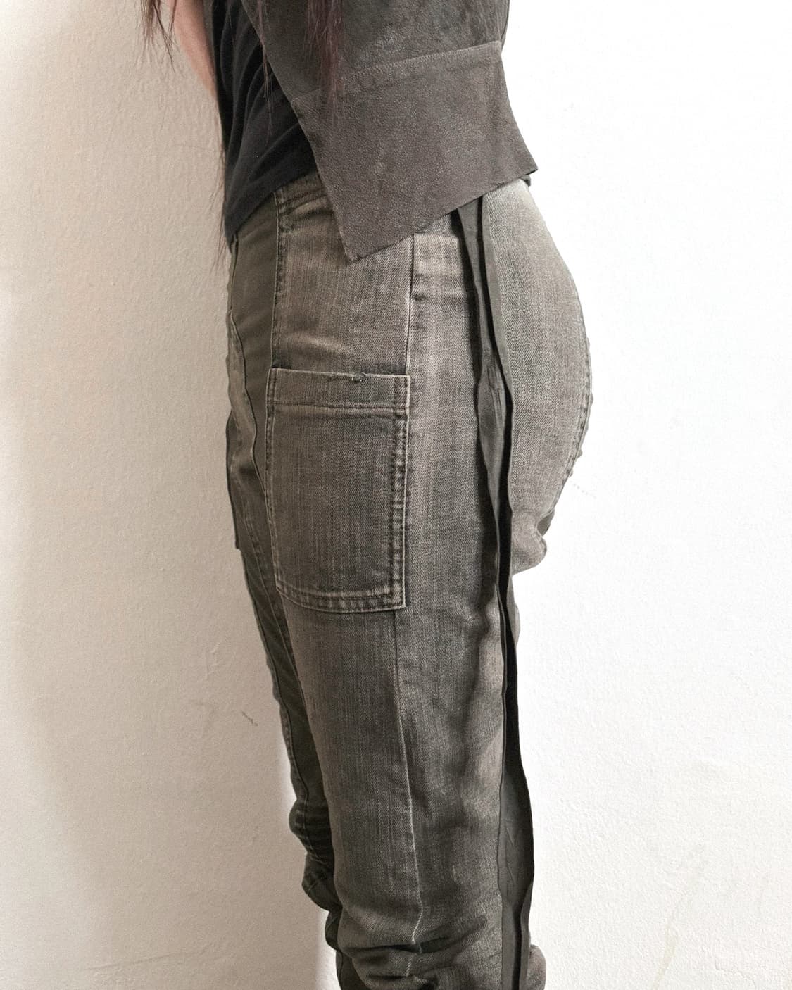 홀드중** 릭오웬스 다크쉐도우 초기 아카이브 바이커 레깅스 팬츠 상품이미지3