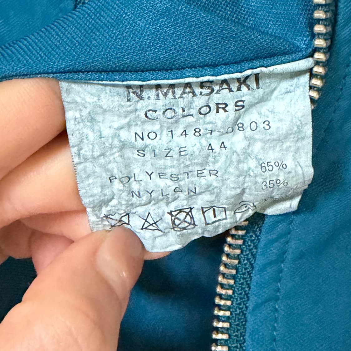 N.MASAKI COLORS 청록 바이커 자켓  빈티지 상품이미지7